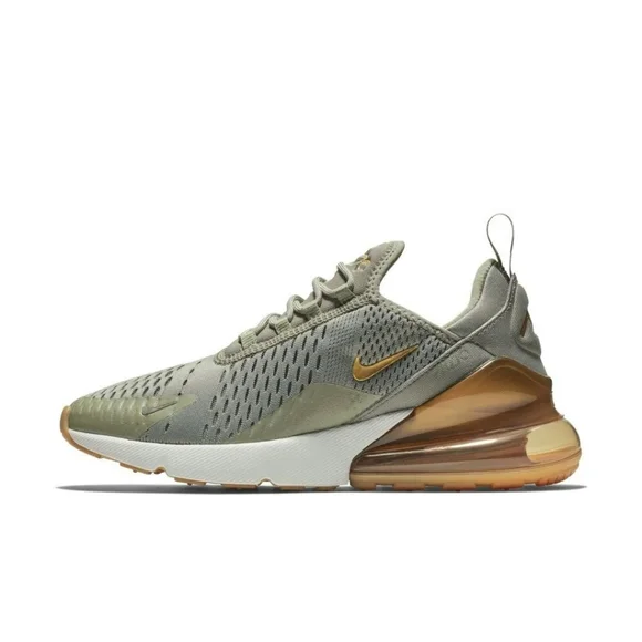 Nike Women's Air Max 270 Dark Stucco with Gold Accents - Picture 2 of 7